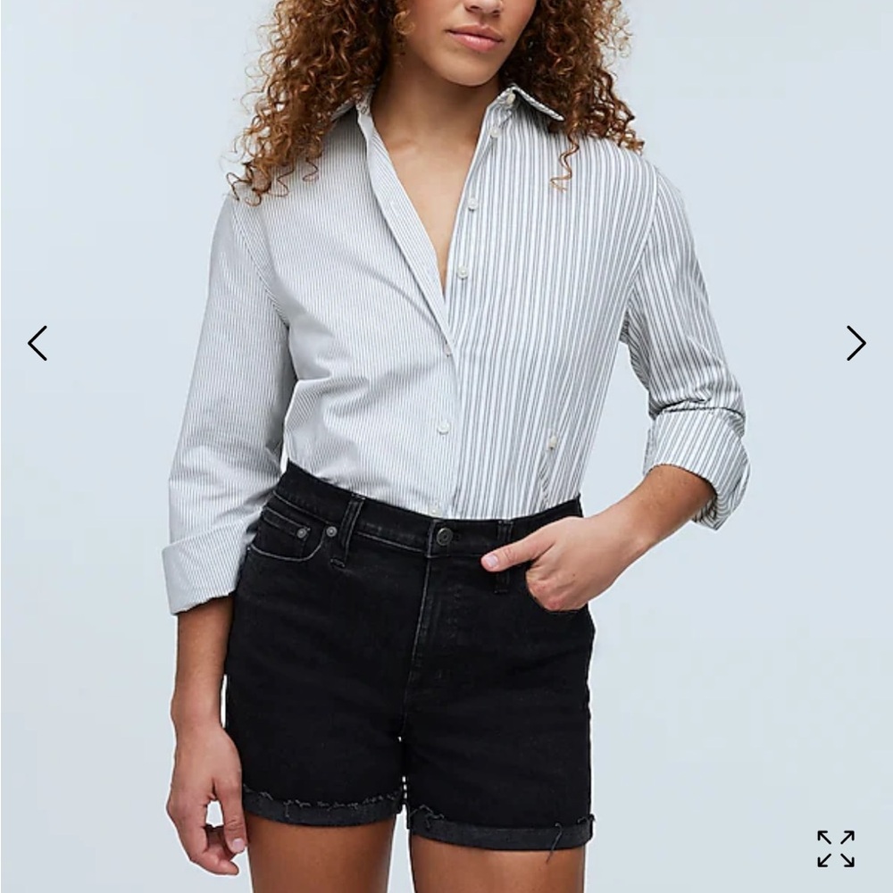 Madewell High-Rise Denim Shorts in Halwood Wash Black Size 29 New! Online only